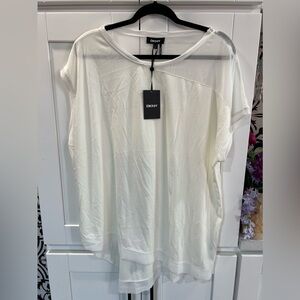 DKNY XL white blouse